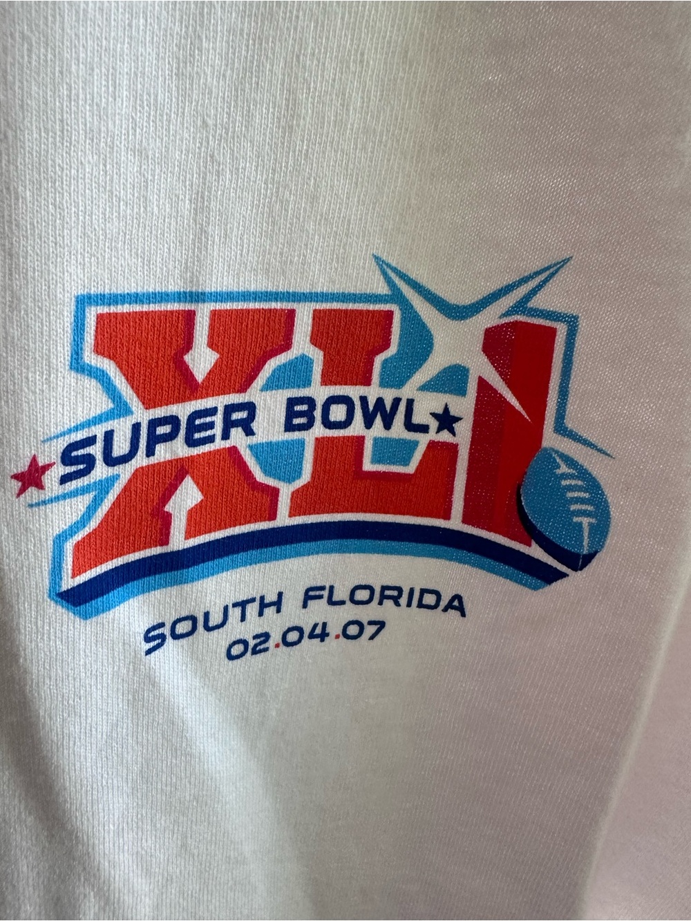 Super Bowl XLI Shirt 2XL South Florida 2007 NFL Football Graphic Tee: RARE